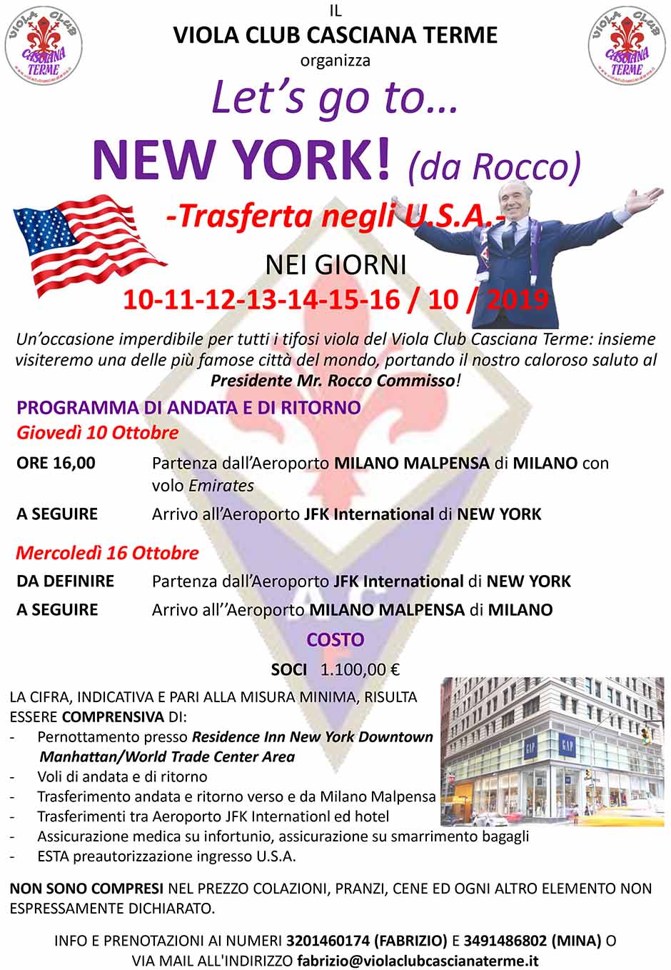 Trasferta U.S.A. 2019