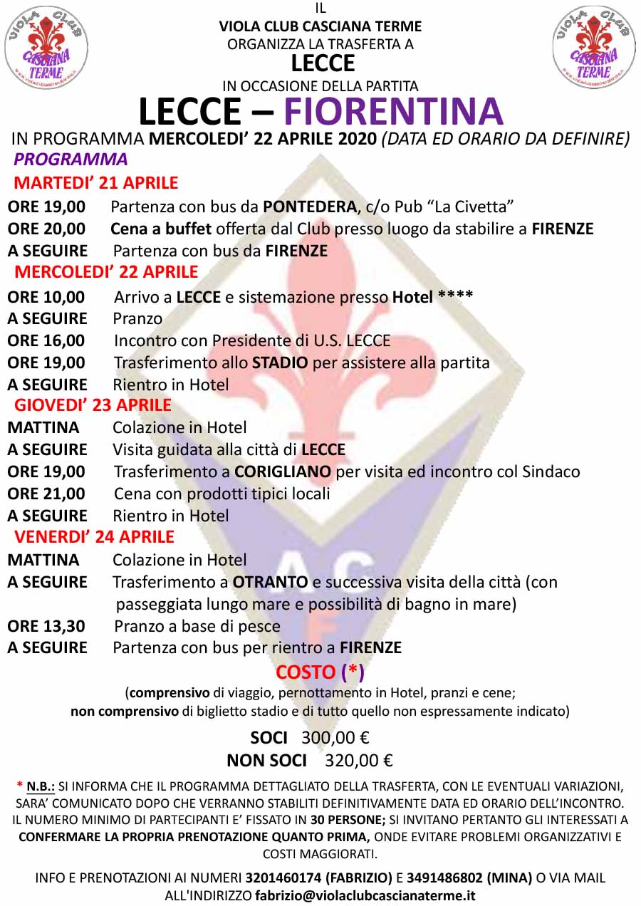 Trasferta Verona 2019
